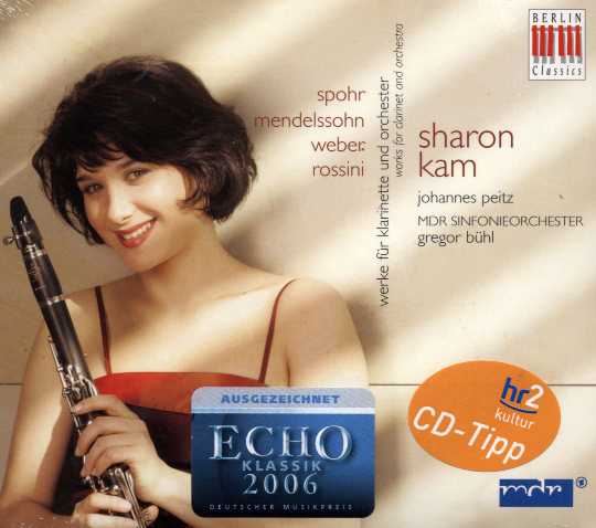 Carl Maria von Weber / Clarinet Concerto / Felix Mendelssohn / Louis Spohr / Gioachino Rossini / Works for clarinet and orchestra / Sharon Kam / MDR SO / Gregor Buhl