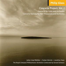 Philip Glass / Cello Concerto / Concerto Fantasy // Julian Lloyd Webber / Evelyn Glennie / Royal Liverpool Philharmonic / Gerard Schwarz