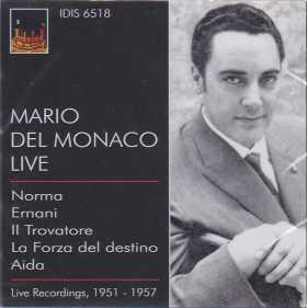 Mario del Monaco / Live 1951-1957 / Giuseppe Verdi / Vincenzo Bellini