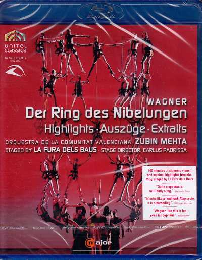 Richard Wagner / Der Ring des Nibelungen (Highlights) / Juha Uusitalo / Matti Salminen / Orquestra de la Comunitat Valenciana / Zubin Mehta / Blu-ray Disc