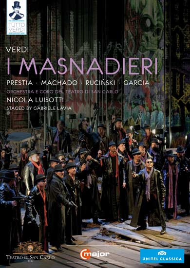 Giuseppe Verdi / I Masnadieri // Giacomo Prestia / Aquiles Machado / Artur Rucinski / Lucrecia Garcia // Orchestra e Coro del Teatro di San Carlo / Nicola Luisotti