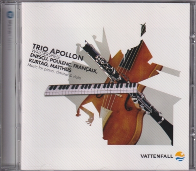 Trio Apollon / Wasserspiele - Music for Piano, Clarinet and Viola / KÄYTETTY CD // George Enescu / Francis Poulenc / Jean Francaix / György Kurtág / Siegfried Matthus