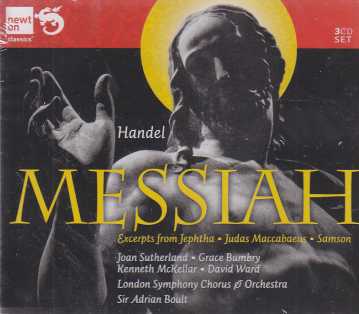 Georg Friedrich Händel / Messiah / Joan Sutherland / Grace Bumbry / London Symphony Chorus & Orchestra / Sir Adrian Boult 3CD