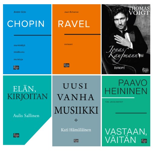 Pokkaripaketti (6 kirjaa) // Chopin / Jonas Kaufmann - tenori / Ravel / Elän, kirjoitan / Uusi vanha musiikki / Vastaan, väitän